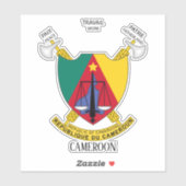 Sticker Armoiries Du Cameroun Patriotique (Feuille)