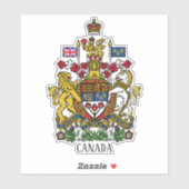 Sticker Armoiries Du Canada Patriotique (Feuille)