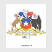 Sticker Armoiries Du Chili Patriotique (Feuille)