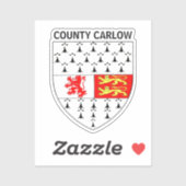 Sticker Armoiries du comté de Carlow, République d'Irlande (Feuille)