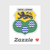 Sticker Armoiries du comté de Leitrim, Irlande (Feuille)