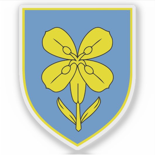 Sticker Armoiries du comté de Lika-Senj, Croatie (Devant)