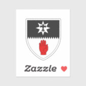 Sticker Armoiries du comté de Tyrone, Irlande du Nord (Feuille)