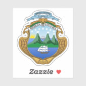 Sticker Armoiries du Costa Rica (Feuille)