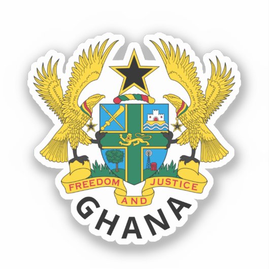 Sticker Armoiries du Ghana (Recto)