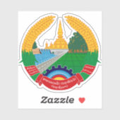 Sticker Armoiries du Laos (Feuille)