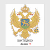 Sticker Armoiries Du Monténégro Patriotique (Feuille)