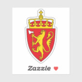 Sticker Armoiries du Royaume de Norvège (Feuille)