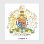 Sticker Armoiries Du Royaume-Uni Patriotique (Feuille)