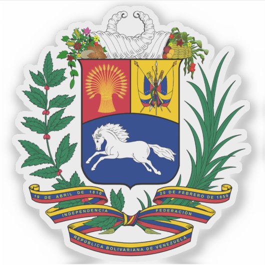 Sticker Armoiries du Venezuela (Devant)