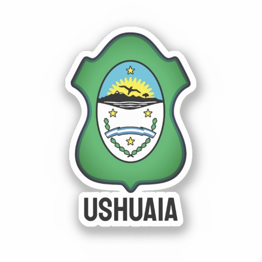 Sticker Armoiries d'Ushuaia - Argentine (Recto)
