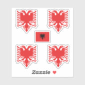 Sticker Armoiries et drapeau de l'Albanie (Feuille)