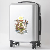 Sticker Armoiries illustrées du Maine (Sur valise)