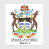 Sticker Armoiries nationales d'Antigua-et-Barbuda (Feuille)