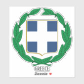 Sticker Armoiries Nationales De Grèce Patriotique (Feuille)