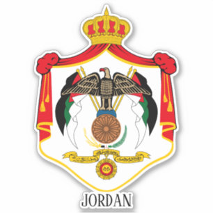 Sticker Armoiries Nationales De Jordanie Patriotique