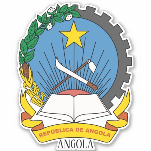 Sticker Armoiries Nationales De L'Angola (Devant)