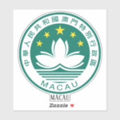 Sticker Armoiries Nationales De Macao Patriotique (Feuille)
