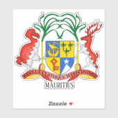 Sticker Armoiries Nationales De Maurice Patriotique (Feuille)