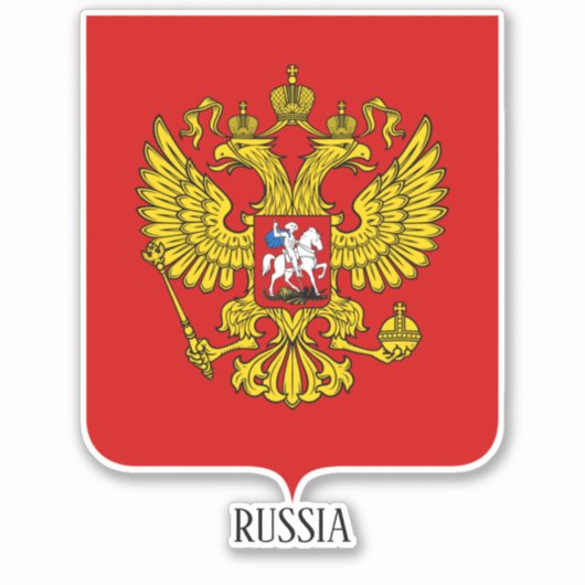 Sticker Armoiries Nationales De Russie Patriotique (Devant)