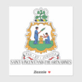 Sticker Armoiries nationales de Saint-Vincent-et-les-Grena (Feuille)