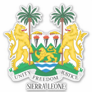 Sticker Armoiries Nationales De Sierra Leone Patriotique