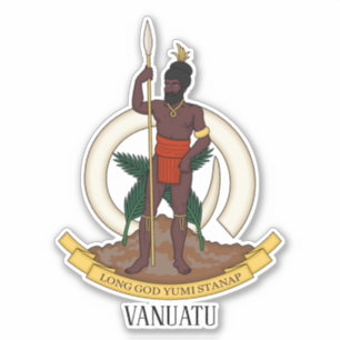Sticker Armoiries Nationales De Vanuatu Patriotique