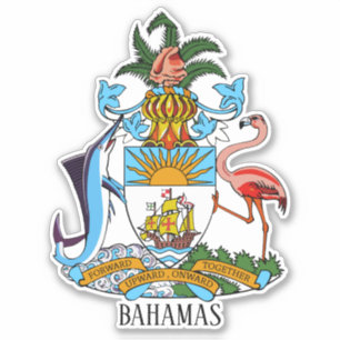 Sticker Armoiries Nationales Des Bahamas Patriotique