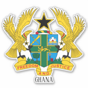 Sticker Armoiries Nationales Du Ghana Patriotique