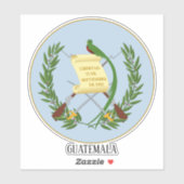 Sticker Armoiries Nationales Du Guatemala Patriotique (Feuille)