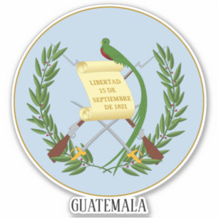 Sticker Armoiries Nationales Du Guatemala Patriotique
