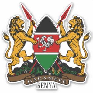 Sticker Armoiries Nationales Du Kenya Patriotique