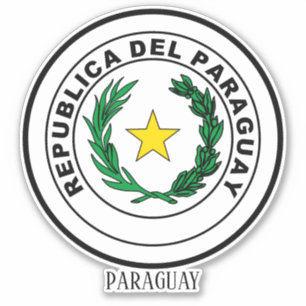 Sticker Armoiries Nationales Du Paraguay Patriotique