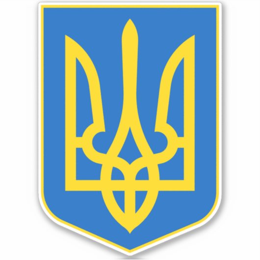 Sticker Armoiries Patriotiques Ukrainiennes (Devant)
