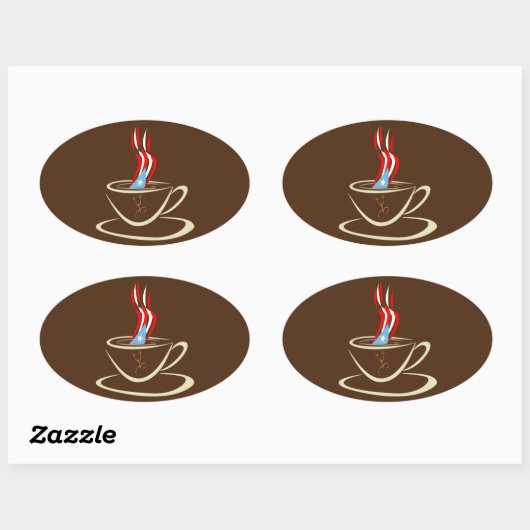 Sticker Aroma a Porto Rico Coffee Mug Coqui (Feuille)