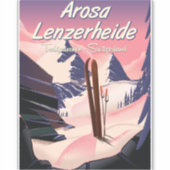 Sticker Arosa Lenzerheide, poster suisse de ski. (Devant)