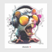 Sticker Arrêt de l'explosion : mode Bête de néon (Feuille)