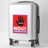 Sticker Arrêter Aucun Courrier indésirable Adresse Courrie (Sur valise)