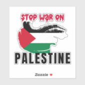 STICKER ARRÊTER LA GUERRE SUR LA PALESTINE (Feuille)