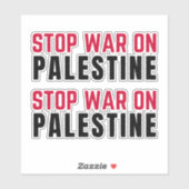 STICKER ARRÊTER LA GUERRE SUR LA PALESTINE (Feuille)