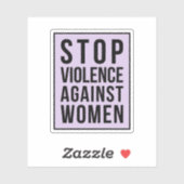 Sticker Arrêter la violence contre les femmes (Feuille)