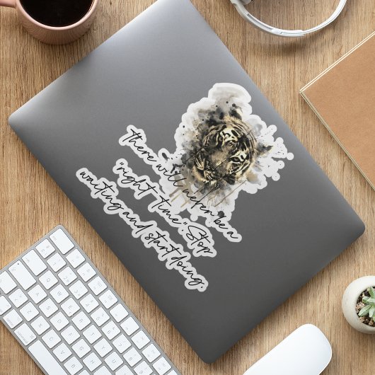 Sticker Arrêter l'attente et commencer à faire