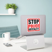 Sticker Arrêter l'autocollant de brutalité policière (Ordinateur portable sur le bureau)