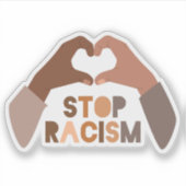 Sticker Arrêter le racisme (Devant)