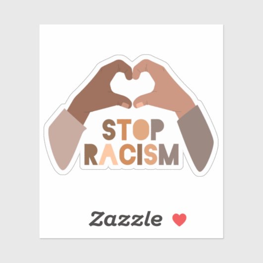 Sticker Arrêter le racisme (Feuille)