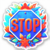 Sticker Arrêter le signe (Recto)