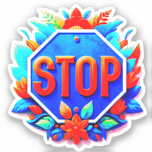 Sticker Arrêter le signe (Recto)