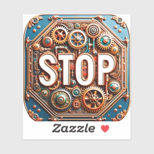 Sticker Arrêter le signe (Feuille)