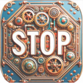 Sticker Arrêter le signe (Devant)