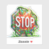 Sticker Arrêter le signe (Feuille)